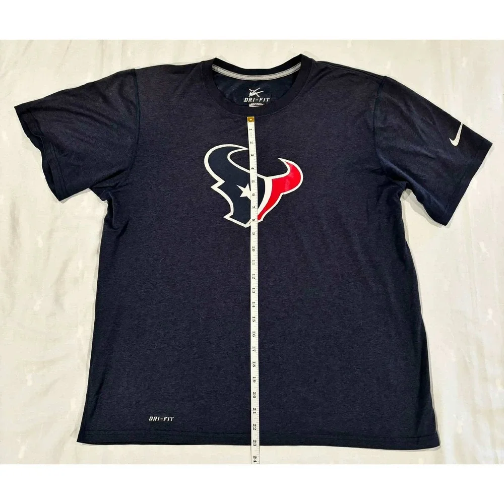 Nike Houston Texans Dri-FIT Shirt Mens Large Navy Blue NFL Equipment‎ T-Shirt